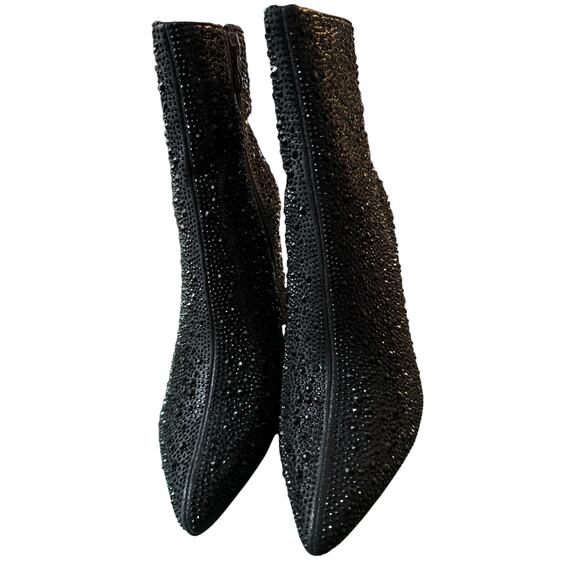 Lauren Lorraine Women Black Sparkle Boot Jam Size 6.5 - Picture 2 of 6